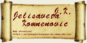Jelisaveta Komnenović vizit kartica